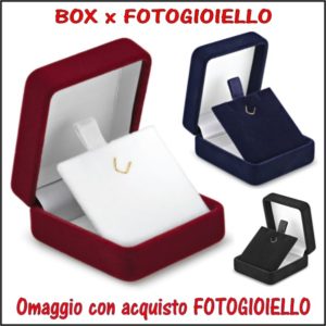 box scatoletta omaggio x FOTOGIOIELLO orecchini personalizzati argento a colori incisione personalizzazione ciondoli pendenti acciaio oro