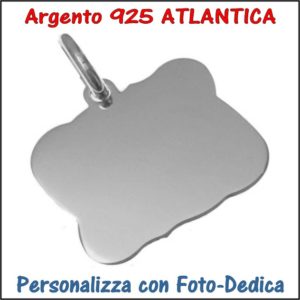 medaglia argento atlantica da incidere con foto incisione